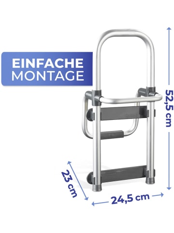 Maximex Badewannen-Einstiegshilfe in Silber - (B)24,5 x (H)52,5 x (T)23 cm