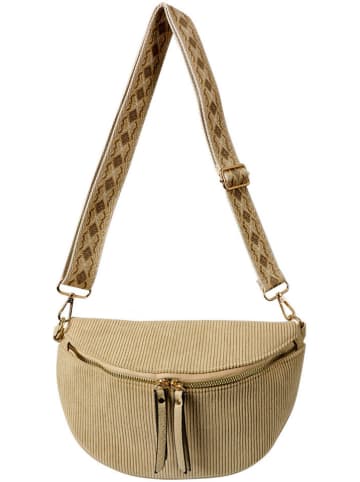 Clayre & Eef Schoudertas beige - (B)25 x (H)16 x (D)7 cm