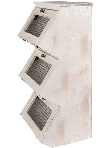 Clayre & Eef Szafka ścienna w kolorze białym - 33 x 61 x 25 cm