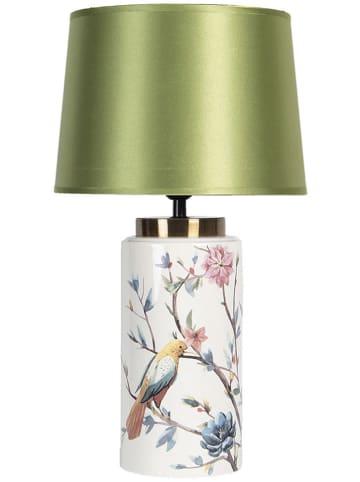 Clayre & Eef Tafellamp wit/groen - (H)50 x  Ø 28 cm