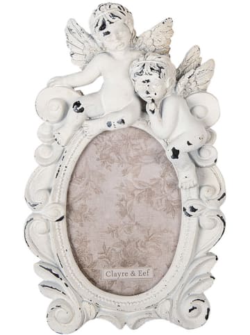 Clayre & Eef Ramka w kolorze białym na zdjęcia - 14 x 23 cm