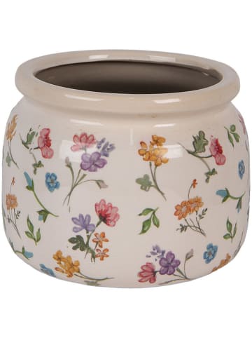 Clayre & Eef Doniczka ze wzorem - wys. 15 x Ø 20 cm