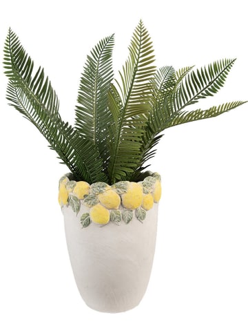 Clayre & Eef Doniczka w kolorze złoto-białym - wys. 23 x Ø 17 cm