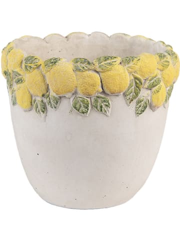 Clayre & Eef Doniczka w kolorze złoto-białym - wys. 16 x Ø 15 cm