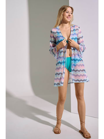 Lisca Blouse "Las vegas" lichtblauw/lichtroze