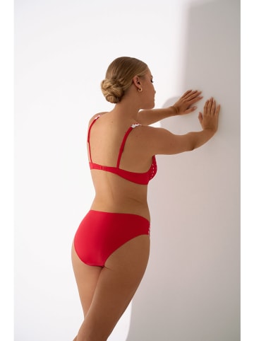 Lisca Bikini-Hose "Quito" in Rot/ Weiß