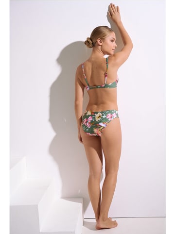 Lisca Figi bikini "Rimini" w kolorze zielono-różowym