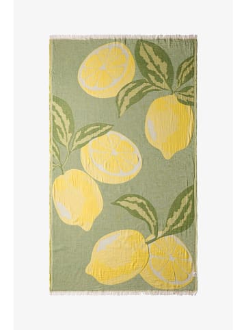 Barine Strandtuch "Lemonade" in Grün/ Gelb - (L)160 x (B)90 cm