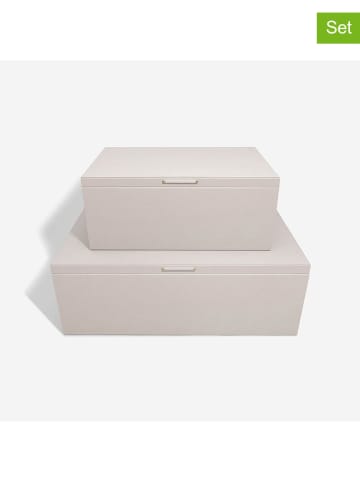 Stackers 2-delige set: opbergkisten taupe