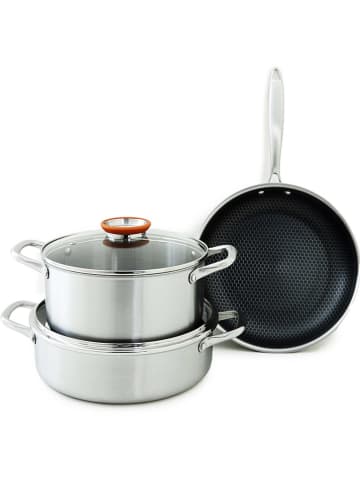 Laguiole 5tlg. Kochgeschirr-Set ''Blackcube'' in Silber