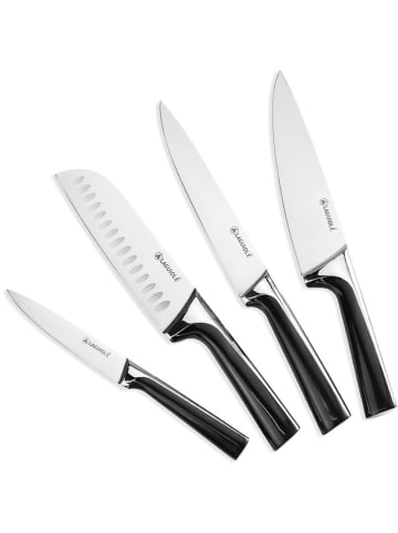 Laguiole 5-delig messenblokset "ScintiBois'' zwart/beige