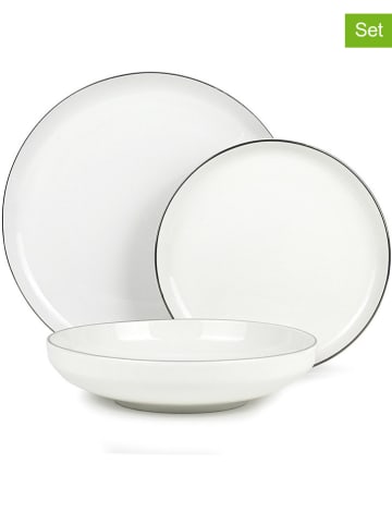 Laguiole 18-delig tafelservies "Sélène" wit