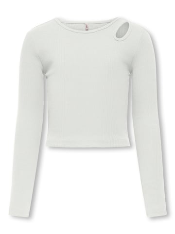 KIDS ONLY Longsleeve "Nessa Life" in Weiß