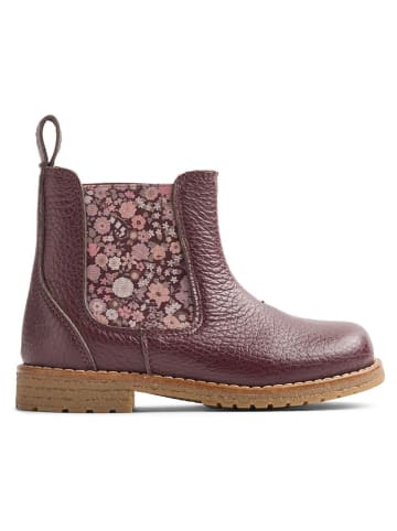 Wheat Leder-Chelsea-Boots in Lila