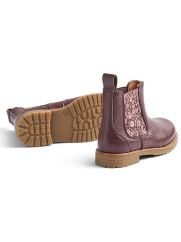 Wheat Leder-Chelsea-Boots in Lila