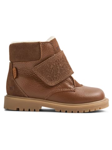 Wheat Leder-Winterboots in Hellbraun