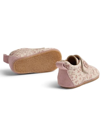 Wheat Leren pantoffels beige