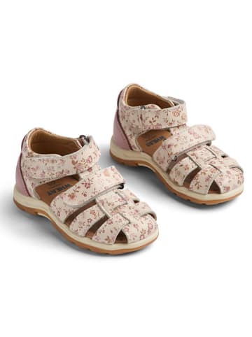 Wheat Leder-Halbsandalen in Creme/ Rosa