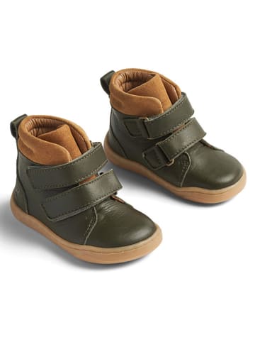 Wheat Leder-Boots in Dunkelgrün