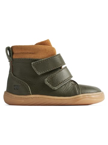 Wheat Leder-Boots in Dunkelgrün