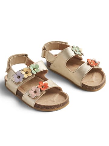 Wheat Leren sandalen goudkleurig