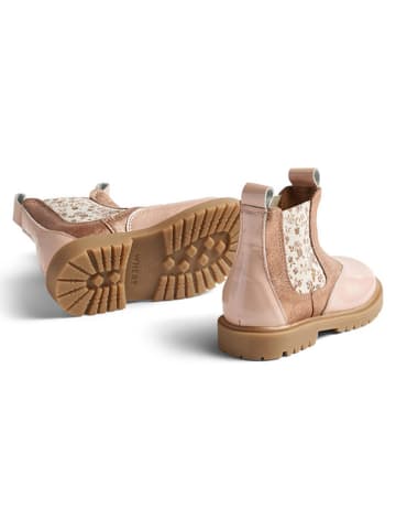 Wheat Leren chelseaboots lichtroze