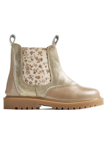 Wheat Leren chelseaboots beige