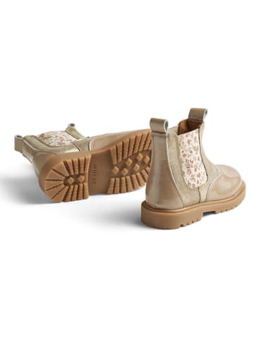 Wheat Leren chelseaboots beige