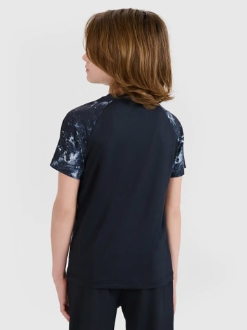 4F Trainingsshirt in Dunkelblau/ Weiß