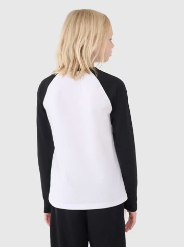 4F Longsleeve in Weiß/ Schwarz