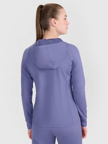 4F Sweatjacke in Hellblau/ Lila