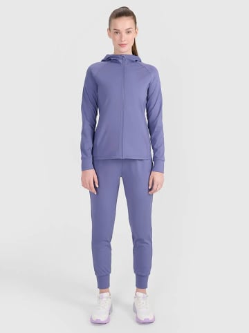 4F Sweatjacke in Hellblau/ Lila