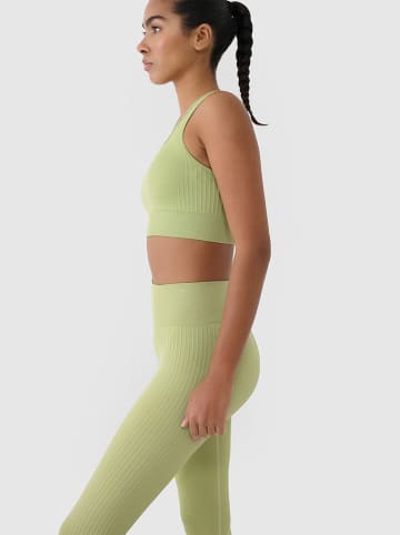 4F Legginsy funkcyjne w kolorze limonkowym