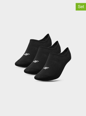4F Skarpety sportowe (3 pary) w kolorze czarnym