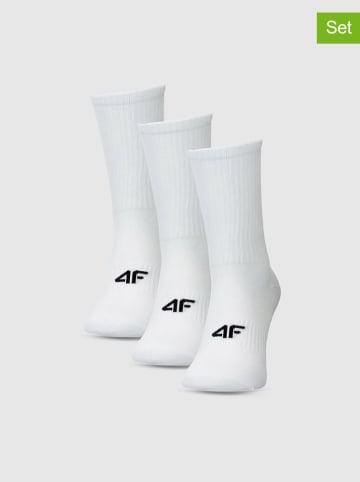 4F 3er-Set: Sportsocken in Weiß
