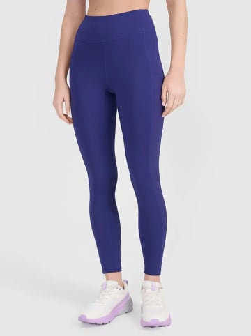 4F Legginsy funkcyjne w kolorze niebieskim