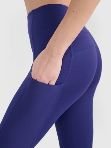 4F Legginsy funkcyjne w kolorze niebieskim