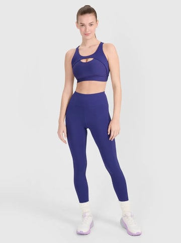 4F Legginsy funkcyjne w kolorze niebieskim