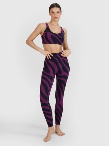 4F Funktionsleggings in Lila/ Schwarz