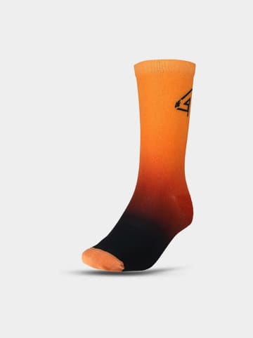 4F Laufsocken in Orange/ Schwarz