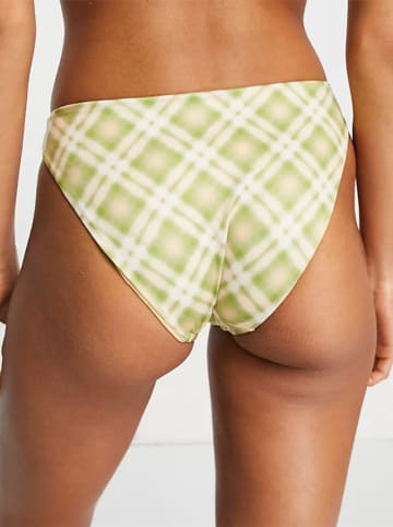 Weekday Bikinislip groen/crème