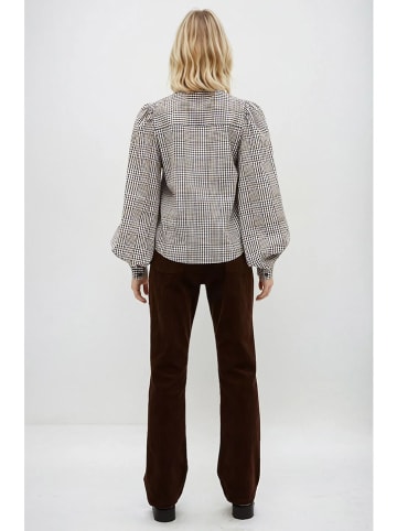 Monki Blouse zwart/crème
