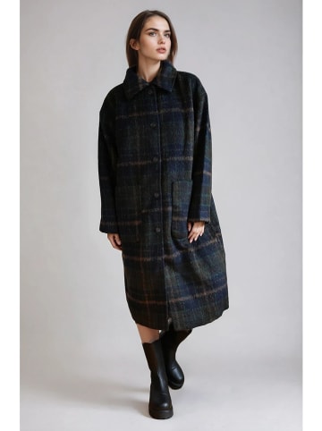 Monki Tussenmantel donkerblauw/kaki