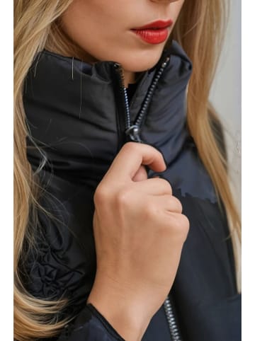 Monki Doorgestikte mantel donkerblauw