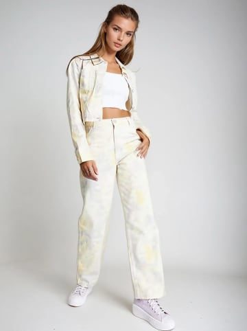 Monki Spijkerbroek - regular fit - crème