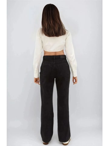 Monki Dżinsy - Regular fit - w kolorze czarnym