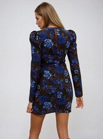 Monki Jurk donkerblauw/zwart