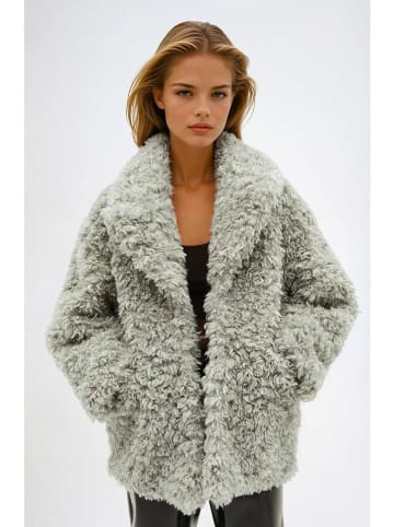 Monki Teddyjacke in Khaki