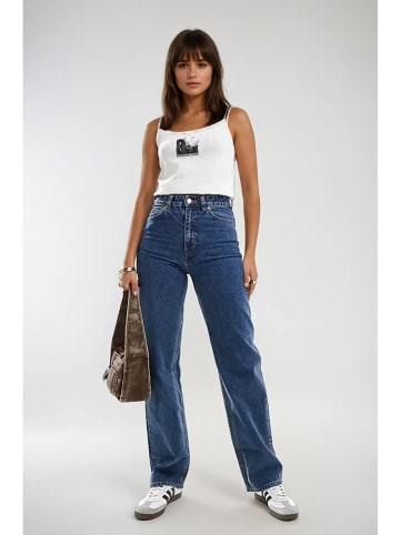 Monki Spijkerbroek - regular fit - blauw