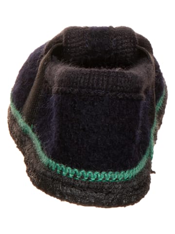 lamino Pantoffels "Stern" donkerblauw/turquoise